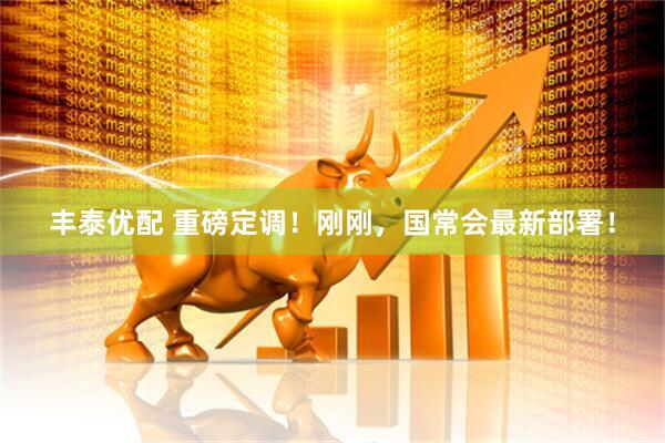 丰泰优配 重磅定调！刚刚，国常会最新部署！