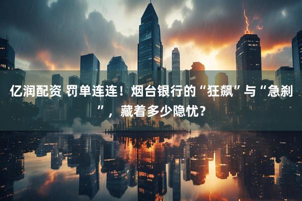 亿润配资 罚单连连！烟台银行的“狂飙”与“急刹”，藏着多少隐忧？